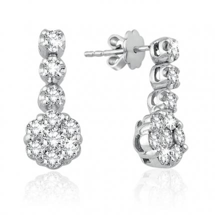 0.55  ct. Pırlanta Fantazi Küpe